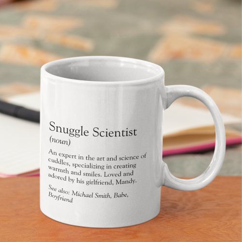 Snuggle Scientist Photo Boyfriend Gift Coffee Mug