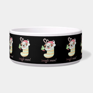 Snuggle Season Puppy in Stocking Bowl
