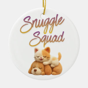 Snuggle Squad  Ceramic Ornament