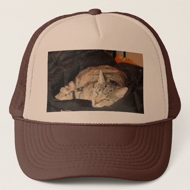 Snuggle Time For Indigo Trucker Hat (Front)