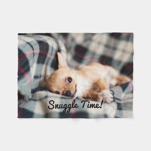 Snuggle Time Pup Fleece Blanket