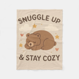 Snuggle up and stay cozy 🥱😴 Fleece Blanket