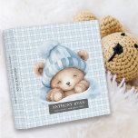 Snuggle Up Bear Baby Photo Album  3 Ring Binder<br><div class="desc">Capture every precious yawn and slumber with this adorable "Snuggle Up Bear" photo album. Featuring a cuddly sleeping bear alongside Baby's Name and their birth stats,  this binder will become a treasured keepsake of sweet dreams and tiny miracles.</div>