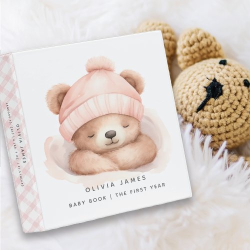 Snuggle Up Bear Baby Photo Album  3 Ring Binder