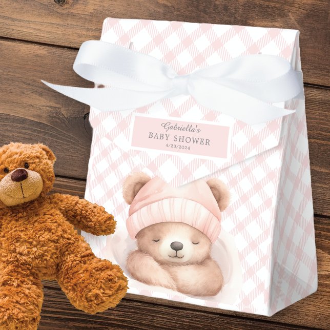 Snuggle Up Bear Baby Shower Favor Box (Creator Uploaded)