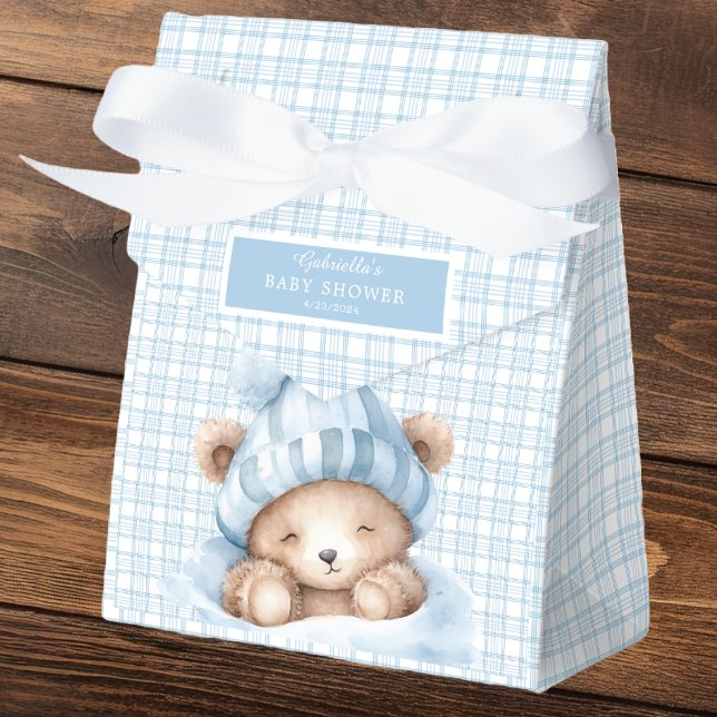 Snuggle Up Bear Baby Shower Favor Boxes (Creator Uploaded)
