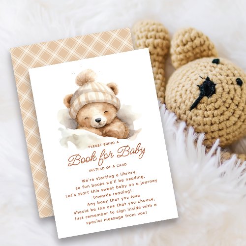 Snuggle Up Bear Book for Baby Enclosure Card