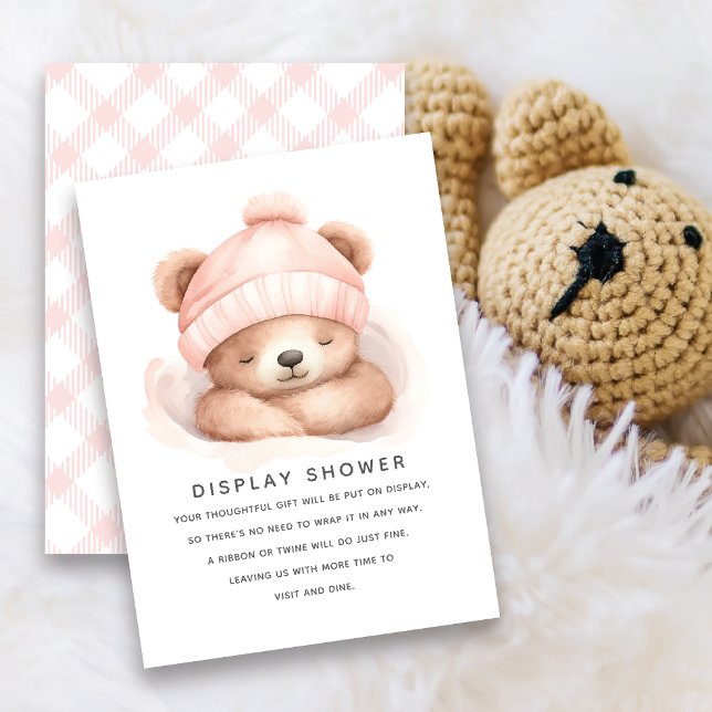 Snuggle Up Bear Gift Display Shower Enclosure Card (Creator Uploaded)
