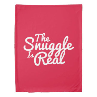 Snuggle Up Couples Red And White Duvet Cover