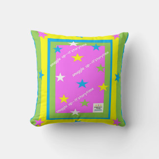 snuggle up - it's storytime throw pillow