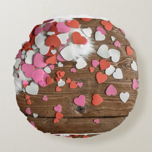 Snuggle Up with Love  Round Pillow