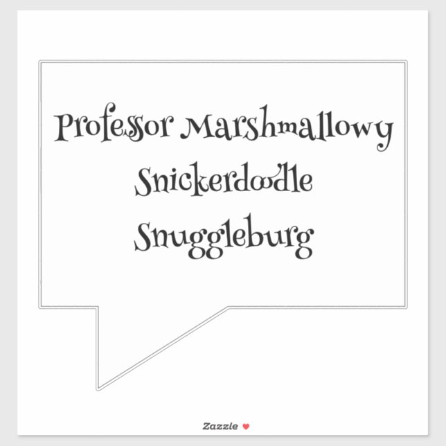 SnuggleNames: Custom Nickname Vinyl Sticker (Sheet)