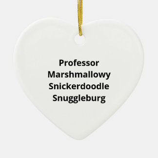 SnuggleNames: Personalized Love Name Heart Ceramic Ornament