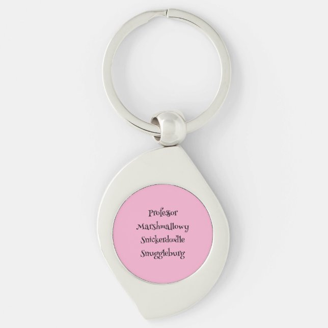 SnuggleNames: Romantic Custom Metal Keychain (Front)