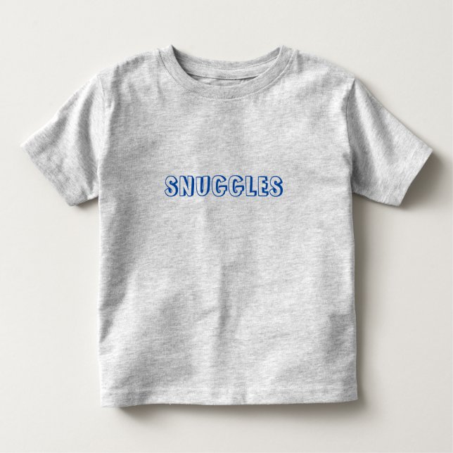 "Snuggles" blue letters Toddler T-shirt (Front)