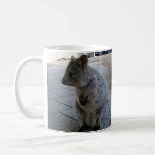 "Snuggles in Australia: A Cuddly Gray Quokka" Coffee Mug