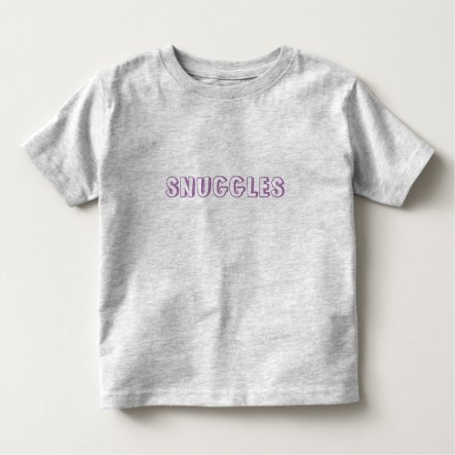 Snuggles lavender lilac  letters Toddler T_shirt