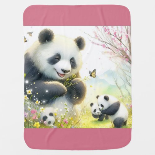Snuggles with Pandas Baby Blanket