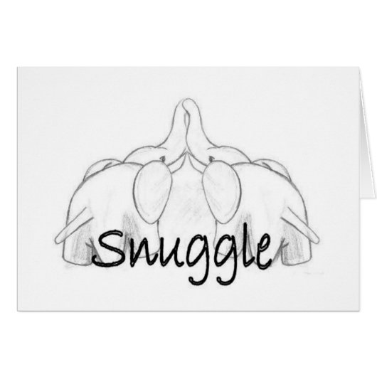 Snuggling Elephants (Front Horizontal)