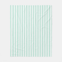 Snuggly Cute Mint Green and White Striped