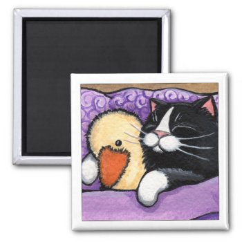 Snuggly Duck Magnet by LisaMarieArt at Zazzle