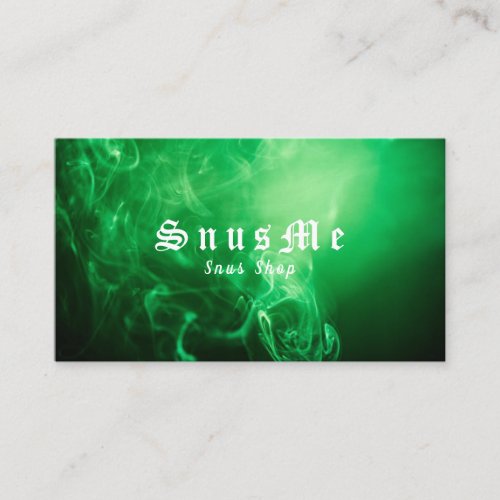 Snus Shop Tobacco Vape Smoke CBD oil Business Card