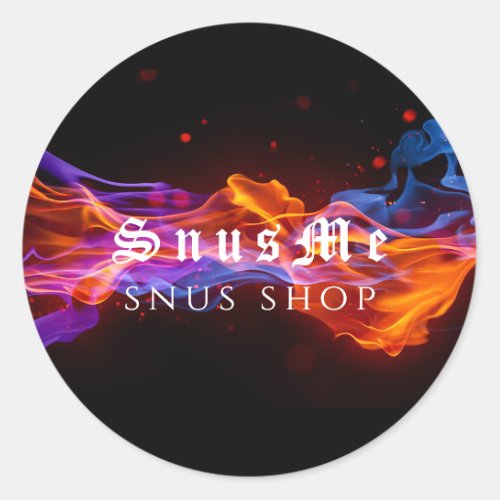 Snus Shop Tobacco Vape Smoke CBD oil Classic Round Sticker