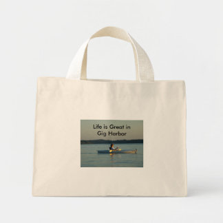 SNV10572, Life is Great in Gig Harbor Mini Tote Bag