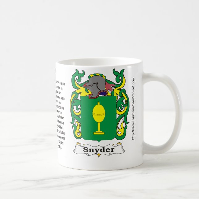 Snyder Family Coat of Arms Mug (Right)