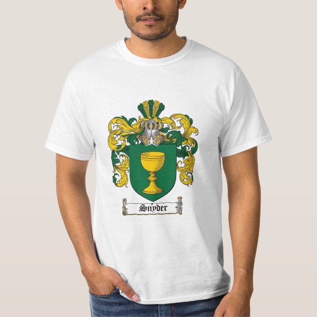 Snyder Family Crest - Snyder Coat of Arms T-Shirt (Front)