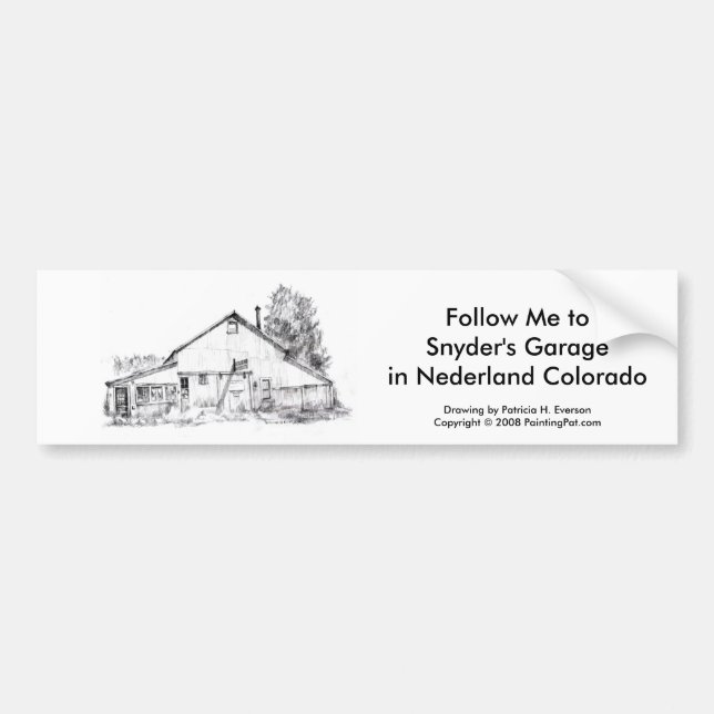 Snyder's Garage, Bumber Sticker (Front)