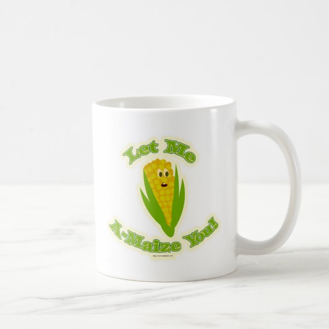 So A-Maize-ing Corn Cute Cartoon Character Coffee Mug (Right)