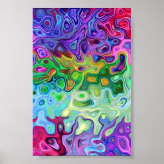 So abstract 4.1 blue purple green and modern poster