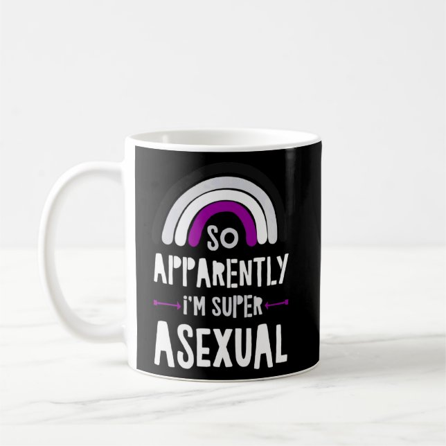 So Apparently Im Super Asexual Trendy Ace Pride Fl Coffee Mug (Left)