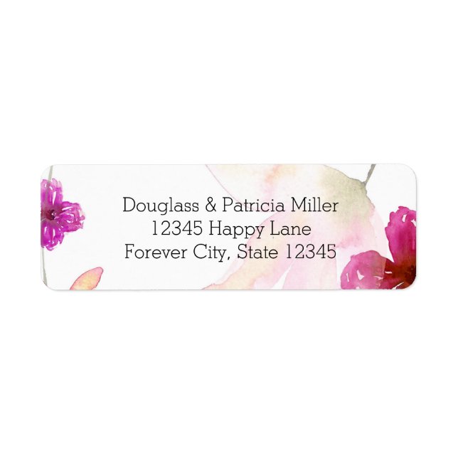 So Beautiful Watercolor Floral Label (Front)