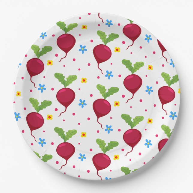 So Beet-utiful Paper Plates (Front)