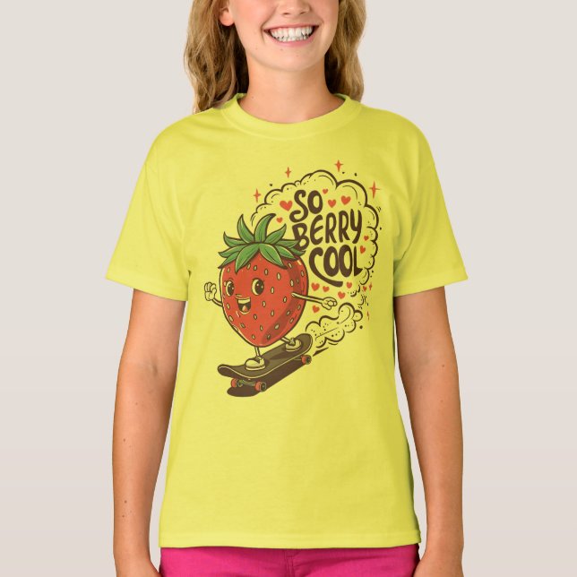 So Berry cool Sweet Strawberry Fruit T-Shirt (Front)