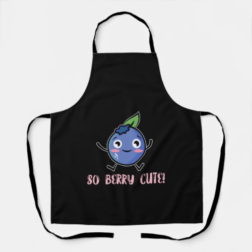 So Berry Cute Blueberries Eater Blueberry Lover Apron