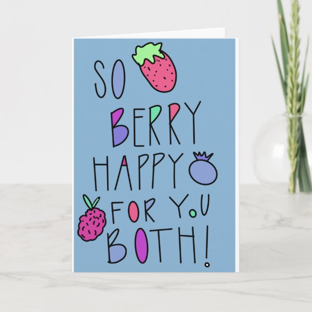 So Berry Happy for you wedding/baby card (Front)