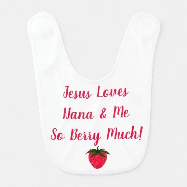 "So Berry Sweet" Baby Bib (Front)