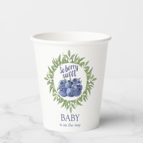 So berry sweet baby is on the way paper cup