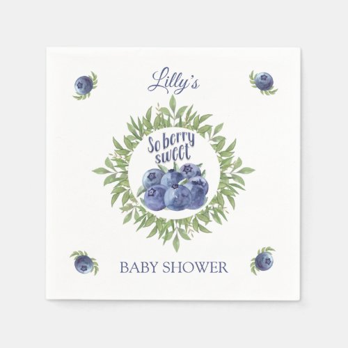 So berry sweet baby shower paper napkins