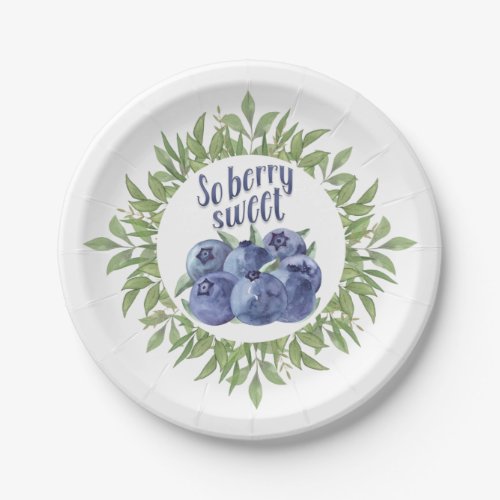 So berry sweet paper plates blueberries