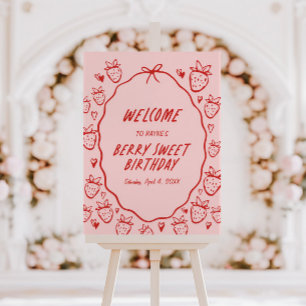 So Berry Sweet Whimsical Girls Coquette Birthday Foam Board