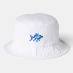 So Blue Fish Bucket Hat