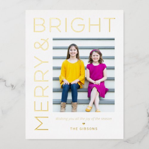 So Bright Editable Color Foil Holiday Postcard