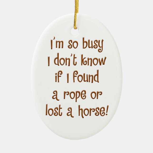 So Busy! Ceramic Ornament (Front)