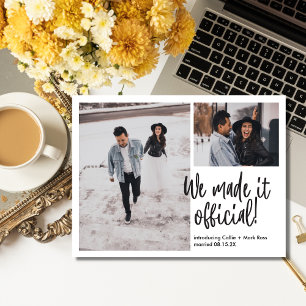 So Casual Elopement Photo Announcement Postcard