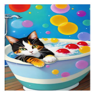 So Clean So Fresh Bath Kitty Bathroom Wall Art