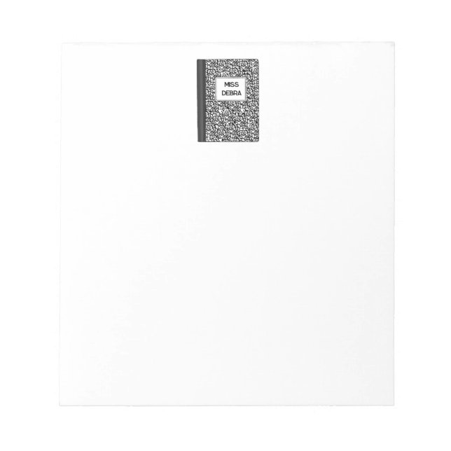So Composed Personalized Teacher Notepad (Front)
